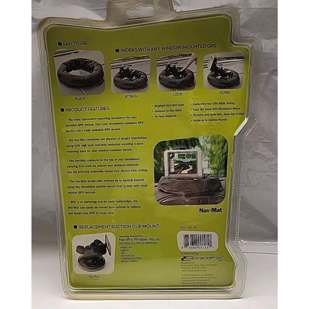 Bracketron Nav-Mat Portable GPS Universal Weighted Dashboard Mount Dash UFM100BL - Picture 4 of 6